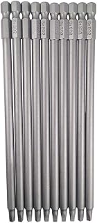 Wolfride 10pcs Square Head Bits #2 Square Drive Bit Set 1/4-Inch Shank Square Tip Bit #2 Long Magnetic Square Head Screwdriver Bits 5.9 Inch Length