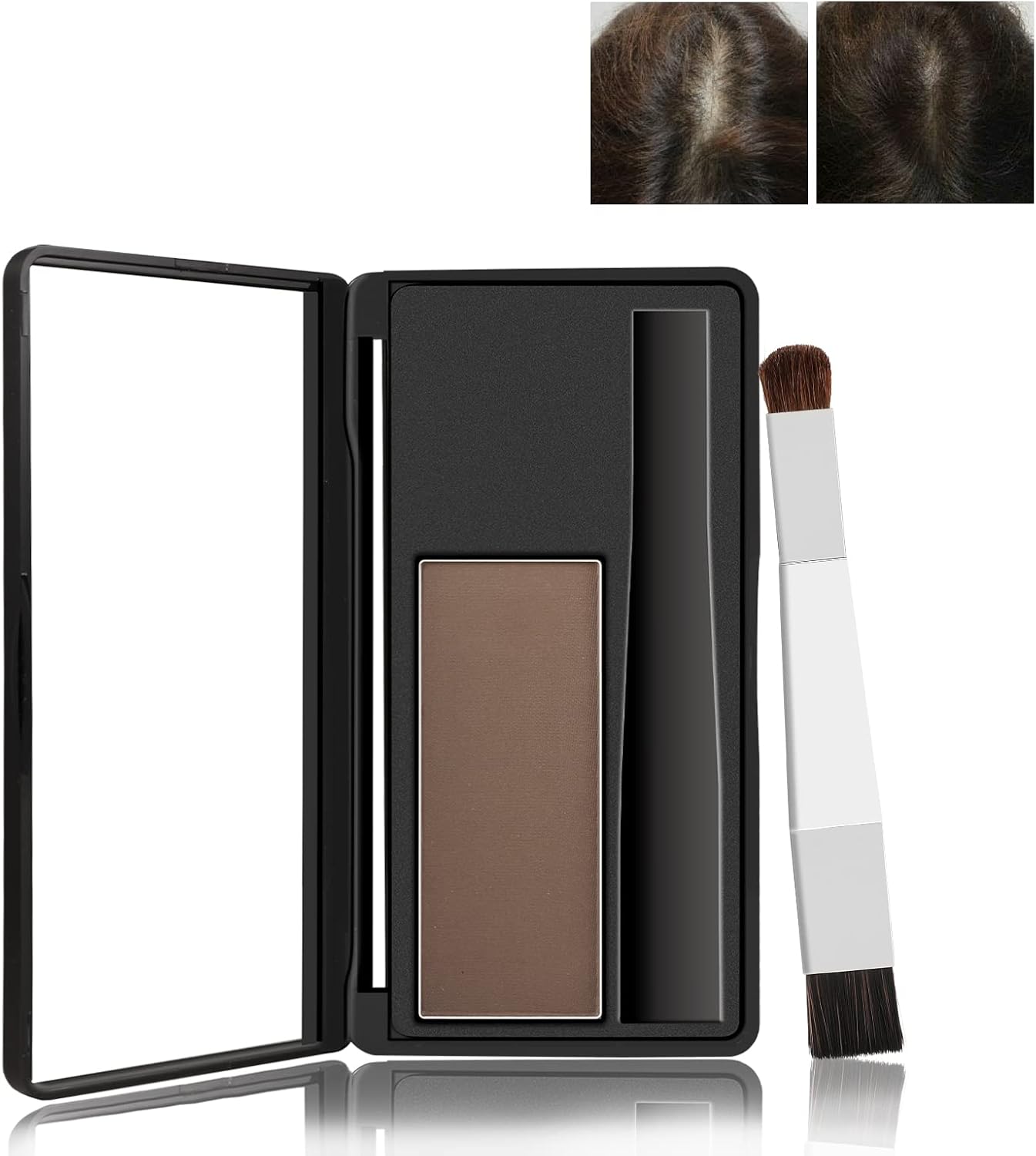 Boobeen Multi-purpose Hairline Shadow Powder Set, Root Touch Up Powder, Temporary Concealer Palette with Makeup Brush, Instantly Cover Up Hair Color