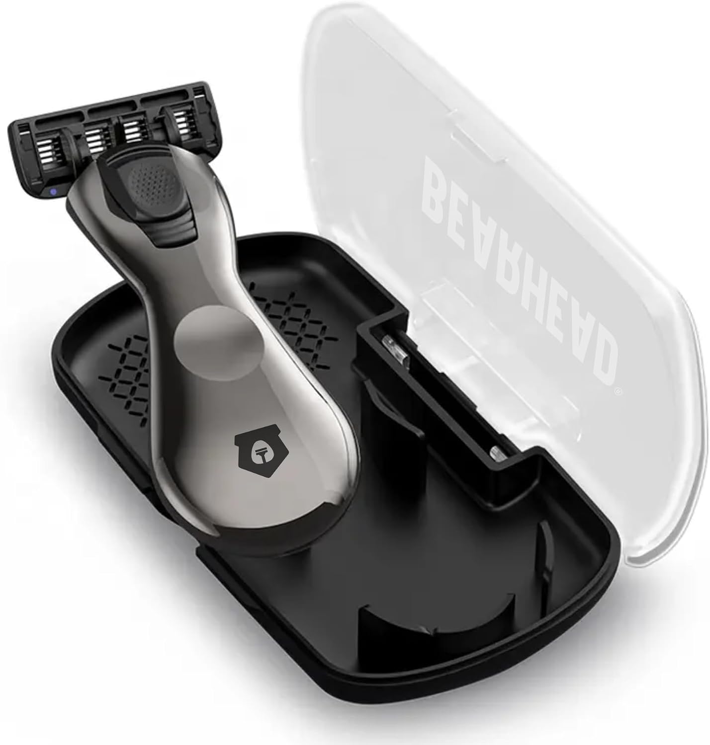 BEARHEAD Head Razor for Men | Skull Shaving Razor for Bald Men | Precision Blades Nick-Free | Sure-Grip Shower Handle | Easy Clean Blades | Travel Case