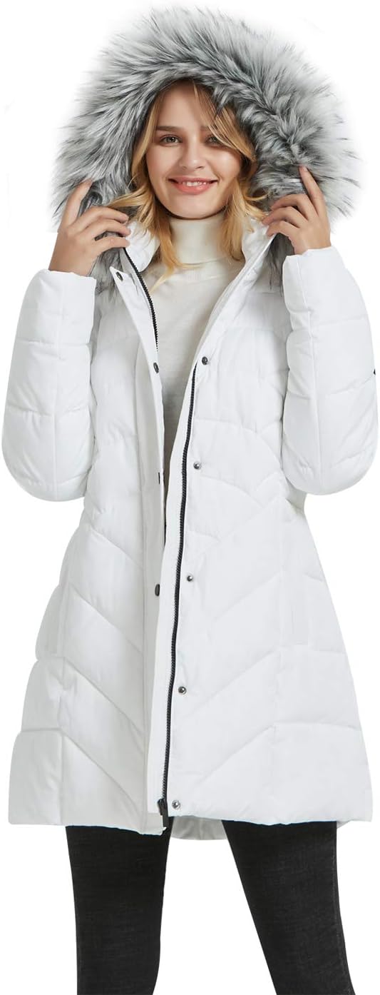 BINACL Women's Winter Warm Thicken Long Outwear Pockets Coat Parka Jacket XS-3XL