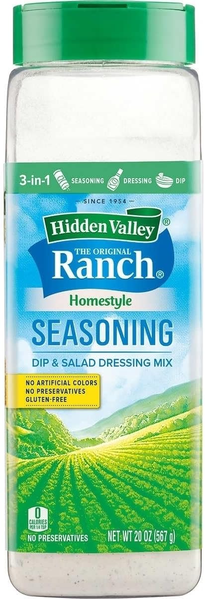 Hidden Valley The Original Ranch Home-Style Dip, Seasoning & Salad Dressing Mix Shaker (20 Ounces) Multi-Purpose Use with No Preservatives