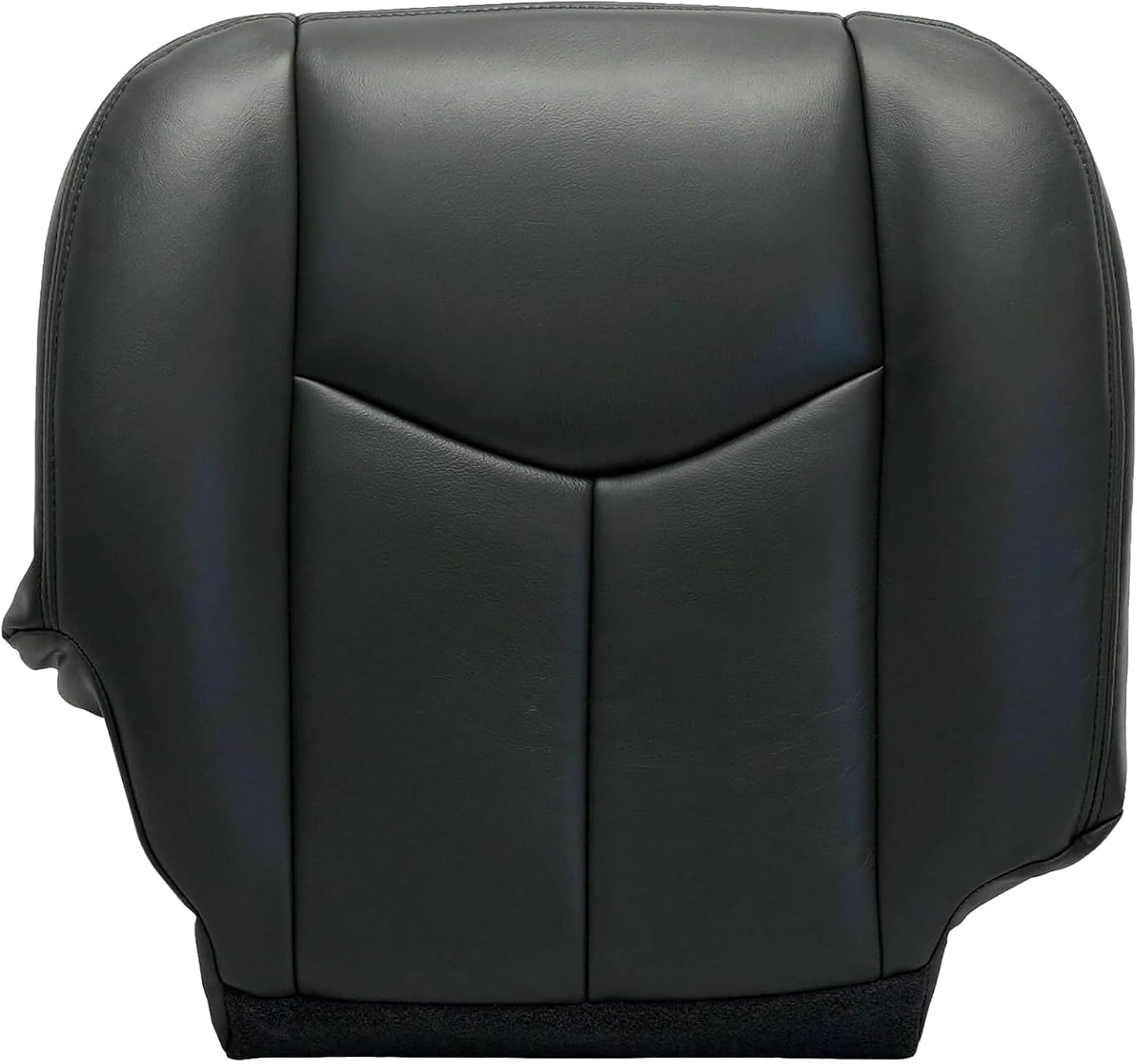GXARTS Passenger Side Bottom Replacement Leather Seat Cover 692 or 69i Dark Gray Compatible with Chevy Silverado Avalanche Tahoe Suburban GMC Sierra Yukon 2003 2004 2005 2006