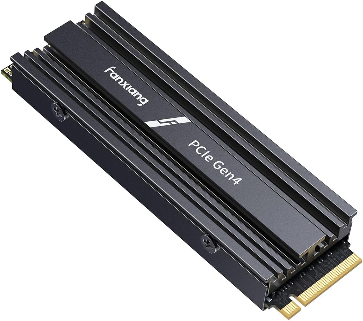 fanxiang 500GB NVMe Gaming SSD for PS5 with Heatsink, Up to 6300MB/s M.2 SSD PCIe Gen 4 SSD Storage Expansion Compatible with PS5, Internal Solid State Drive for Gamers, Professionals, Creators