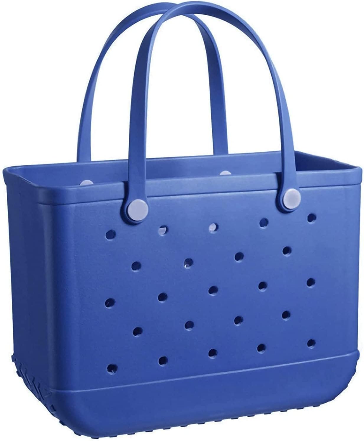 GBB Beach Bag Lightweight Rubber Tote Bag Large Waterproof Tote Bag Washable Outdoor Tote Bag Durable Open Handbag for Travel Camping Beach Sports Boat Pool Gym (Dark Blue, XL)