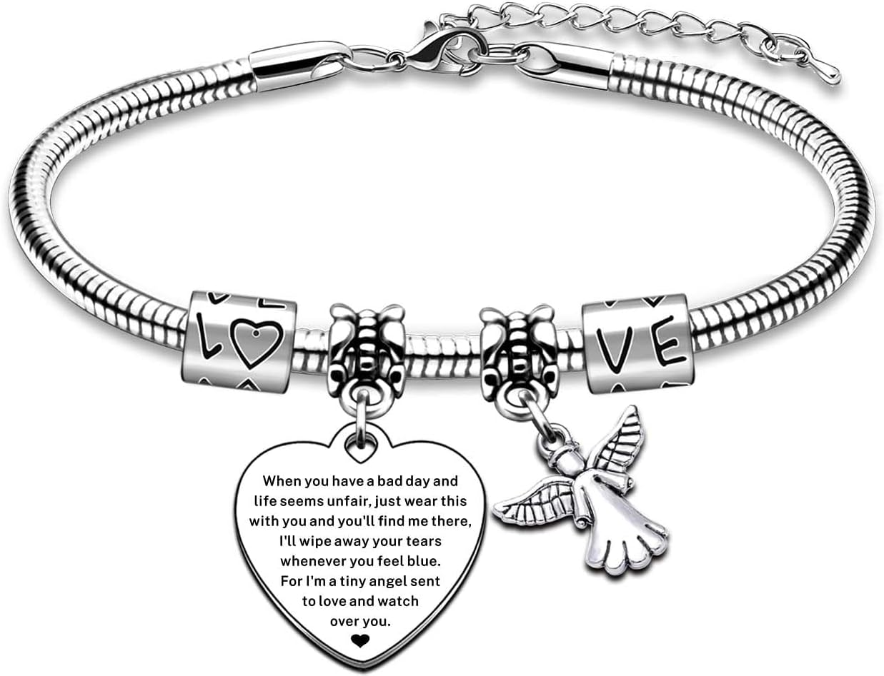 JMIMO Inspirational Angel Bracelet for Women Girls Charm Guardian Angel Gifts