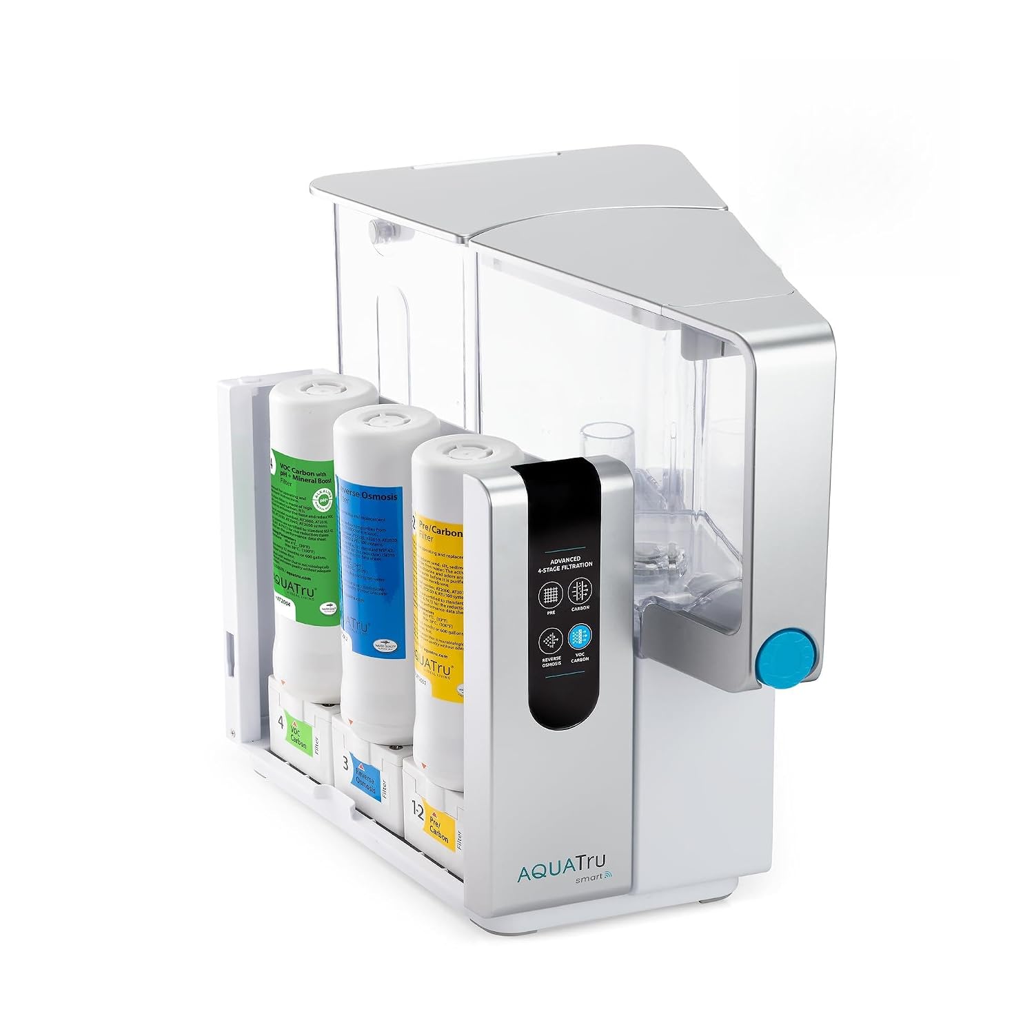 AquaTru Classic Smart Alkaline Countertop Water Purifier for PFAS & Other Contaminants with App | No Plumbing or Installation Required | BPA Free (AquaTru Smart Alkaline (Original))
