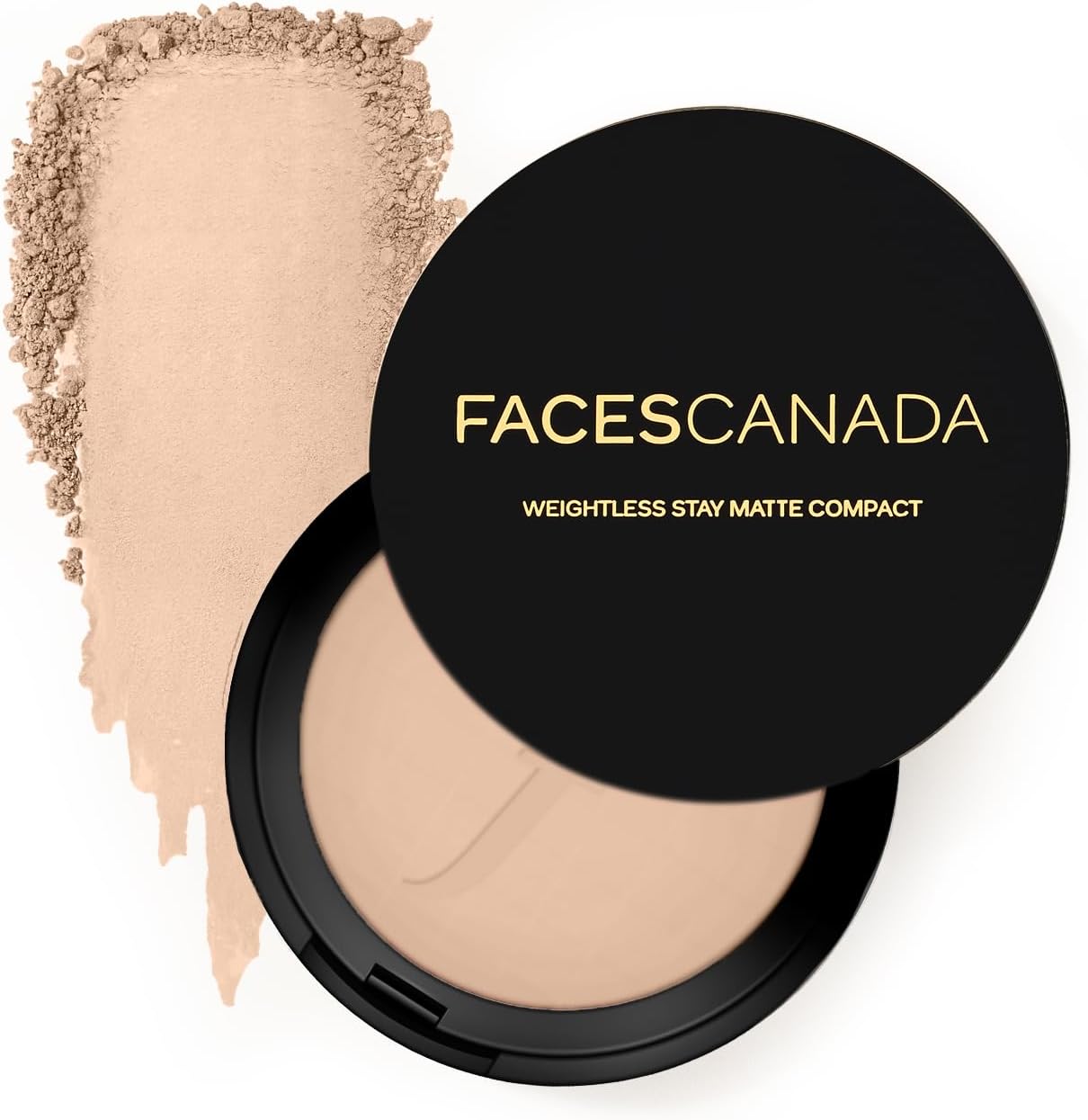 FACESCANADA Weightless Stay Matte Finish Compact Powder - Ivory, 9 G Non Oily Matte Look Evens Out Complexion Hides Imperfections Blends Effortlessly Pressed Powder For All Skin Types
