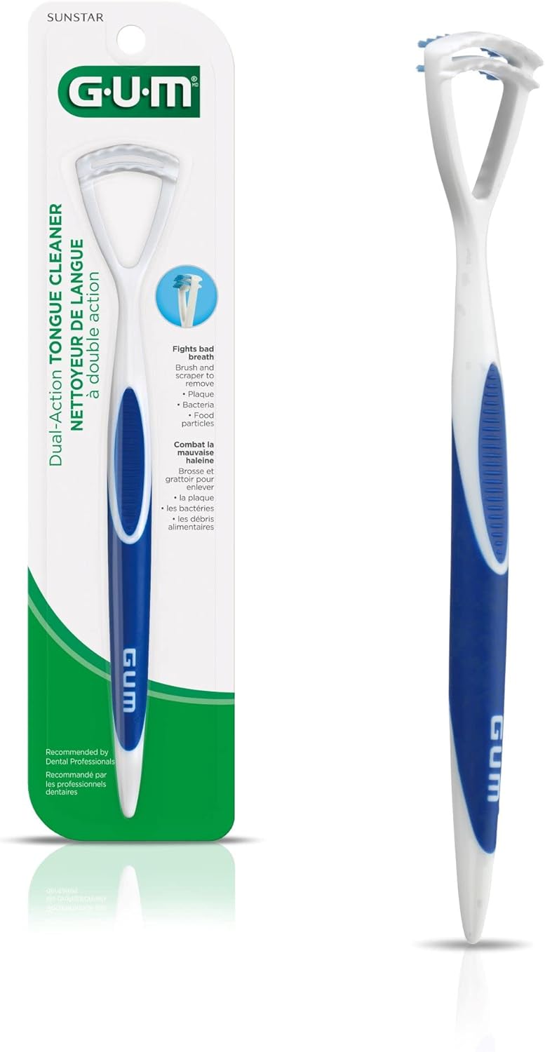 GUM Sunstar 760RB Dual Action Tongue Cleaner, Assorted Colors