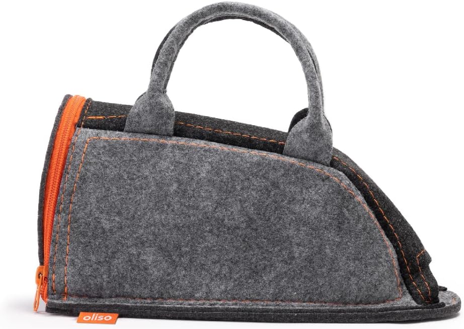 oliso Carry Bag M3Pro and M2Pro mini irons - Fits most mini travel size irons, ideal for travel or storage - Orange