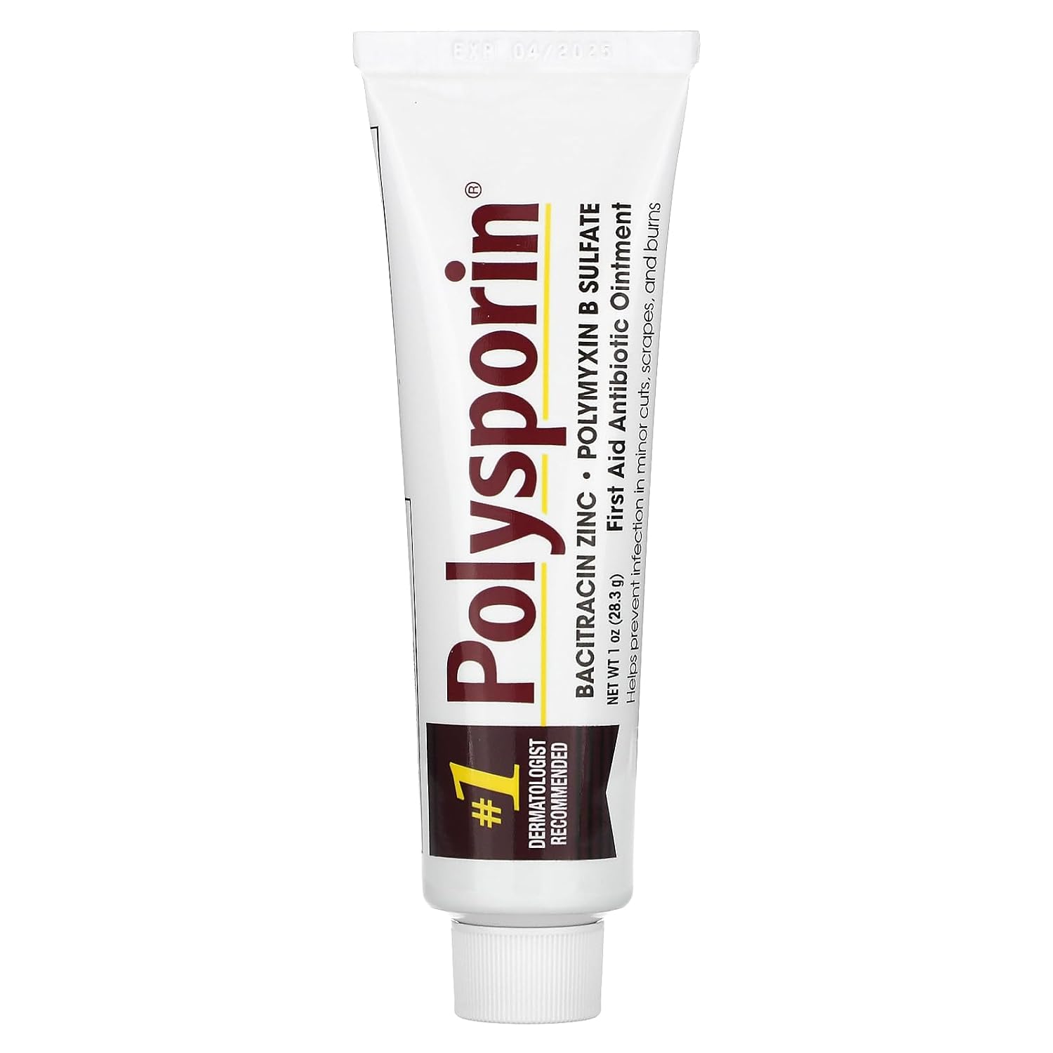Polysporin First Aid Antibiotic Ointment Without Neomycin, Travel Size, 1 Oz Tube