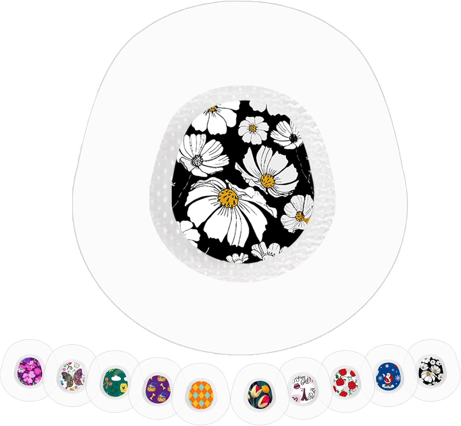 G7 Adhesive Patches & Free-Style Stickers Sets for Stelo,Waterproof & Breathable Overpatches with Cutout,Skin-Friendly Tapes for 10-15 Days,Total 40Pack