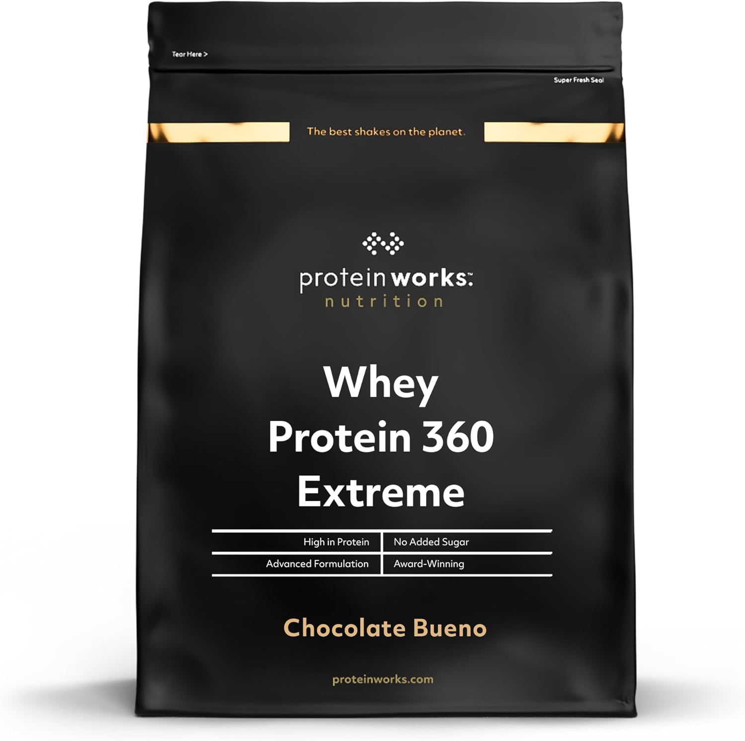 Protein Works - Whey Protein 360 Extreme, Premium Whey Protein Powder Blend, High Protein & No Added Sugar, 40 Servings, Chocolate Bueno, 1.2kg