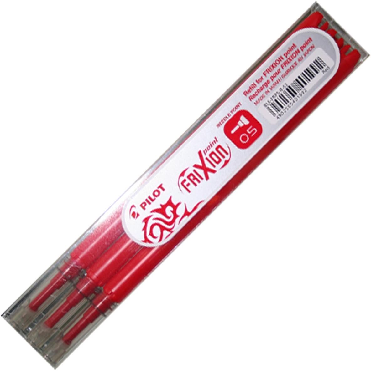 Pilot Refills for Frixion Point Rollerball 0.5 mm (Pack of 3) - Red