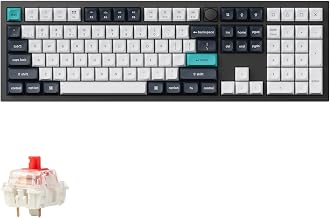 Keychron Q6 Max QMK/VIA Bluetooth Wireless /2.4 GHz/USB-C Wired Custom Mechanical Keyboard, Full Size Programmable Knob RGB Backlit Hot-Swappable Gateron Red Switch for Mac Windows Linux - Black
