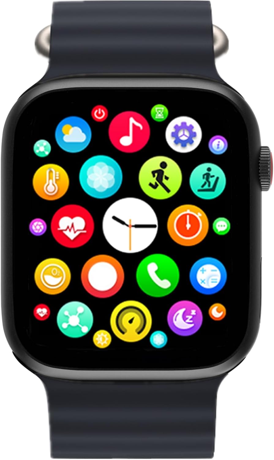 Smart Watch for Women Men for Android Phones iPhone Compatible, 2.09'' Smartwatches Fitness Tracker with Call/SMS/Heart Rate/Blood Oxygen Monitor/Pedometer/2 Bnads (Black)