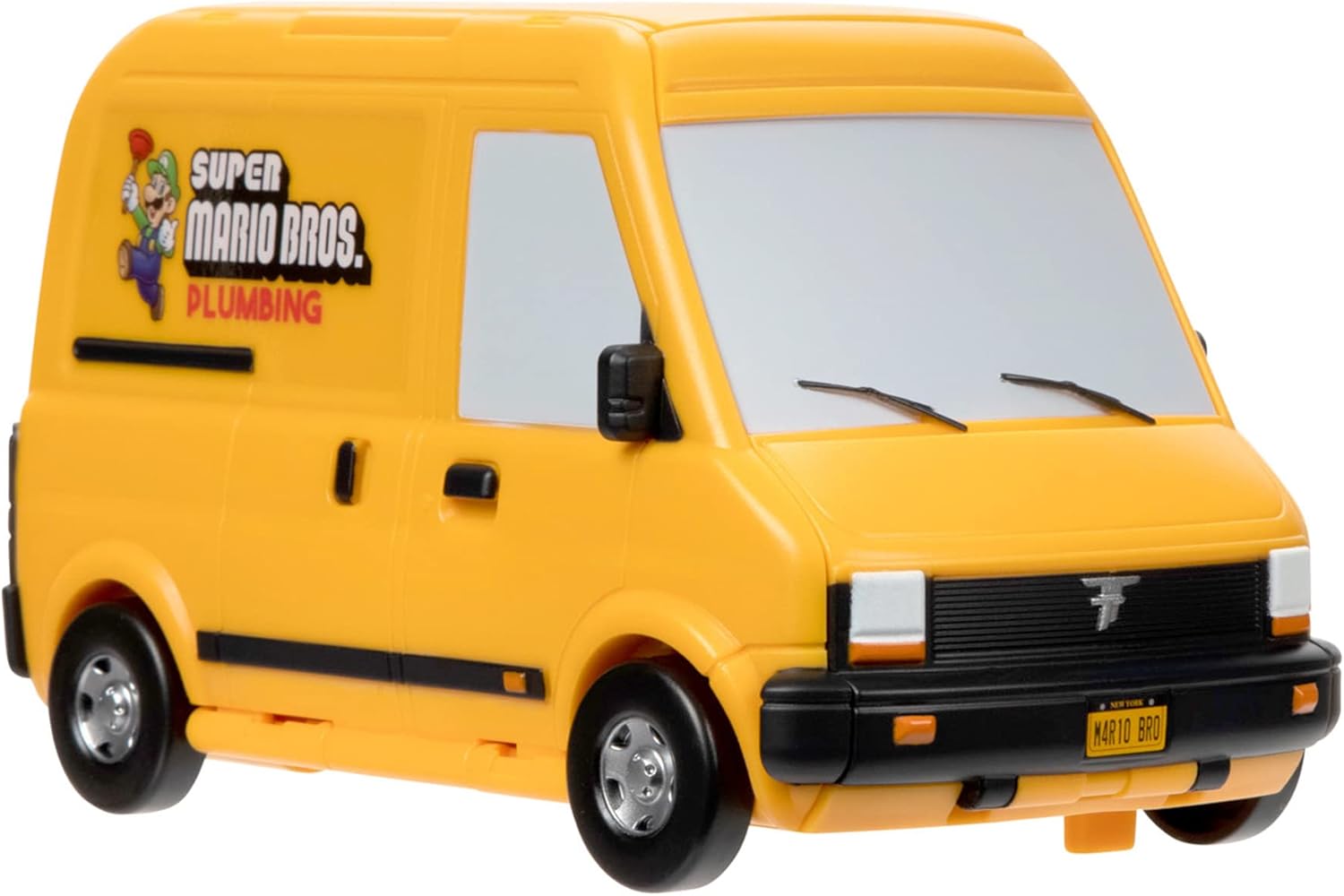 Super Mario Bros Movie Van Playset by Jakks Pacific, Officially Licensed, Transforming Vehicle Toy with 3 cm Mario Figure, Warp Pipe & Movie Scenes, Nintendo Action Figure Playset for Kids Ages 3+
