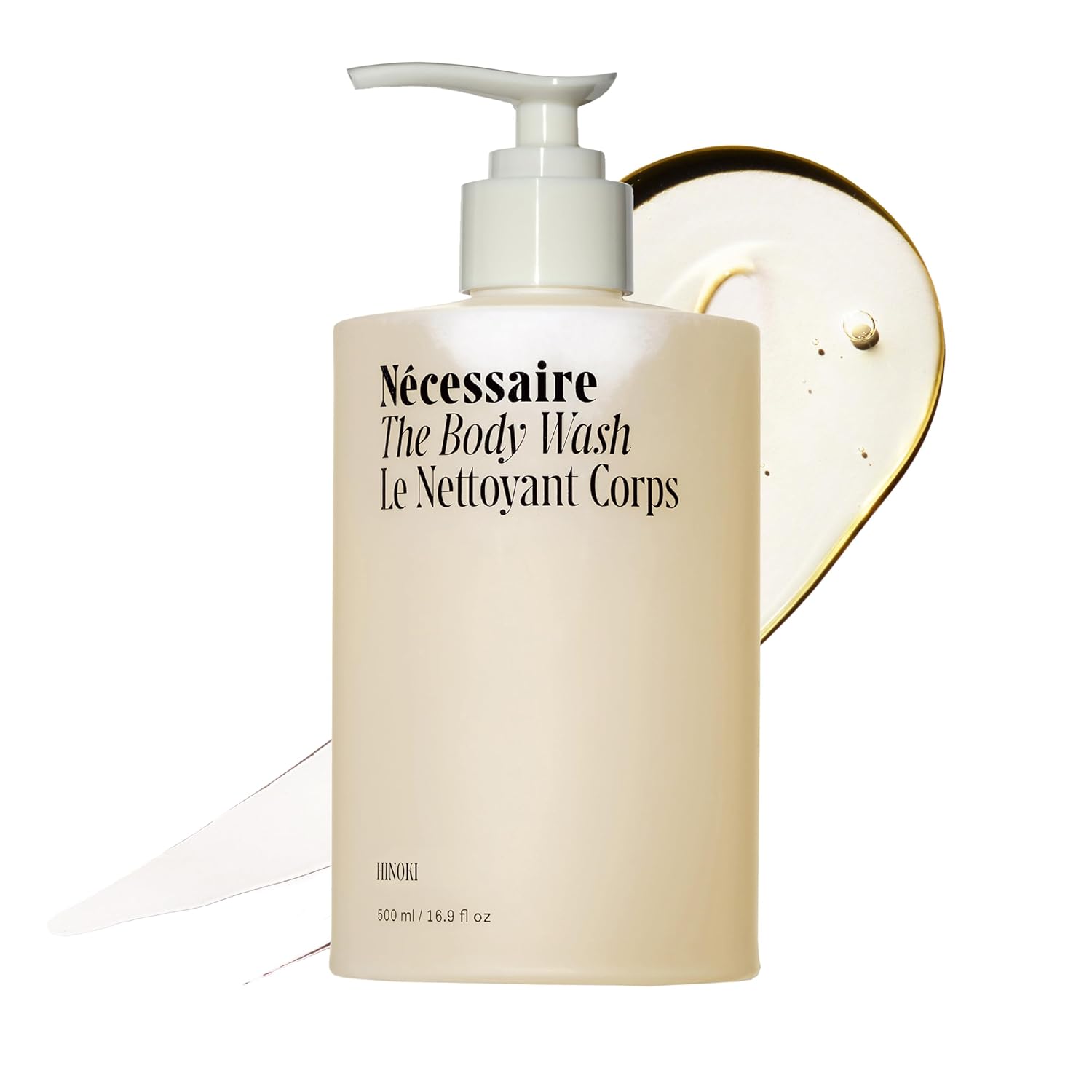 Nécessaire The Body Wash Hinoki. Multi-Oil Shower Gel Body Wash for Women + Men. Non-Comedogenic + Hypoallergenic for Sensitive Skin with Niacinamide. 500ml/16.9 fl oz