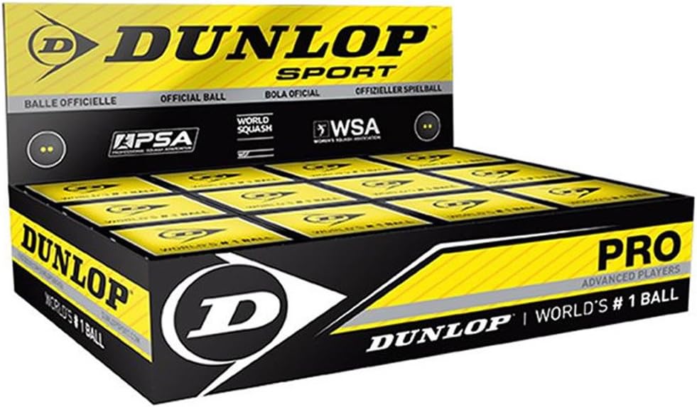 Dunlop Sports Pro XX High Altitude Squash Balls, Single Green Dot, Box of 12