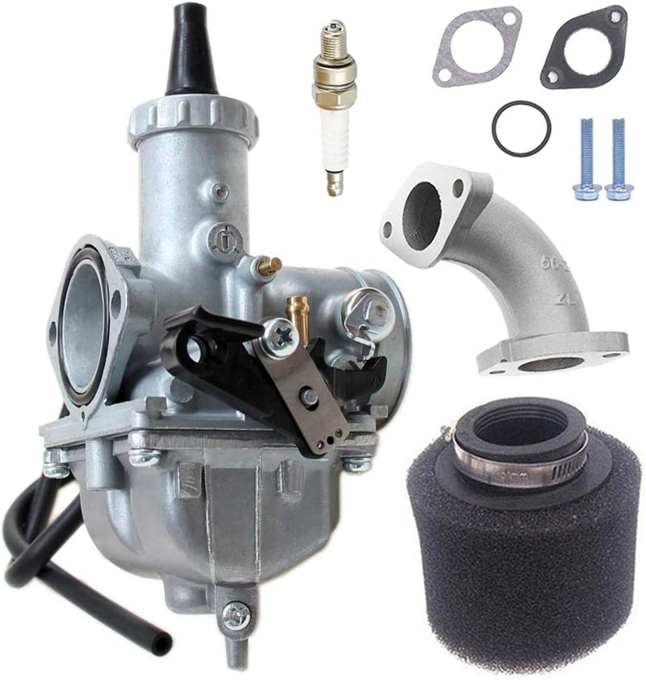 VM26 30mm Carb Carburetor with Air Filter Compatible with Motorcycle PZ30 200cc 250cc Hawk Go-kart Taotao SunL JCL JetMoto Kazuma Baja Quad ATV Dirt CRF KLX TTR XR Pit Dirt Bike Motocross