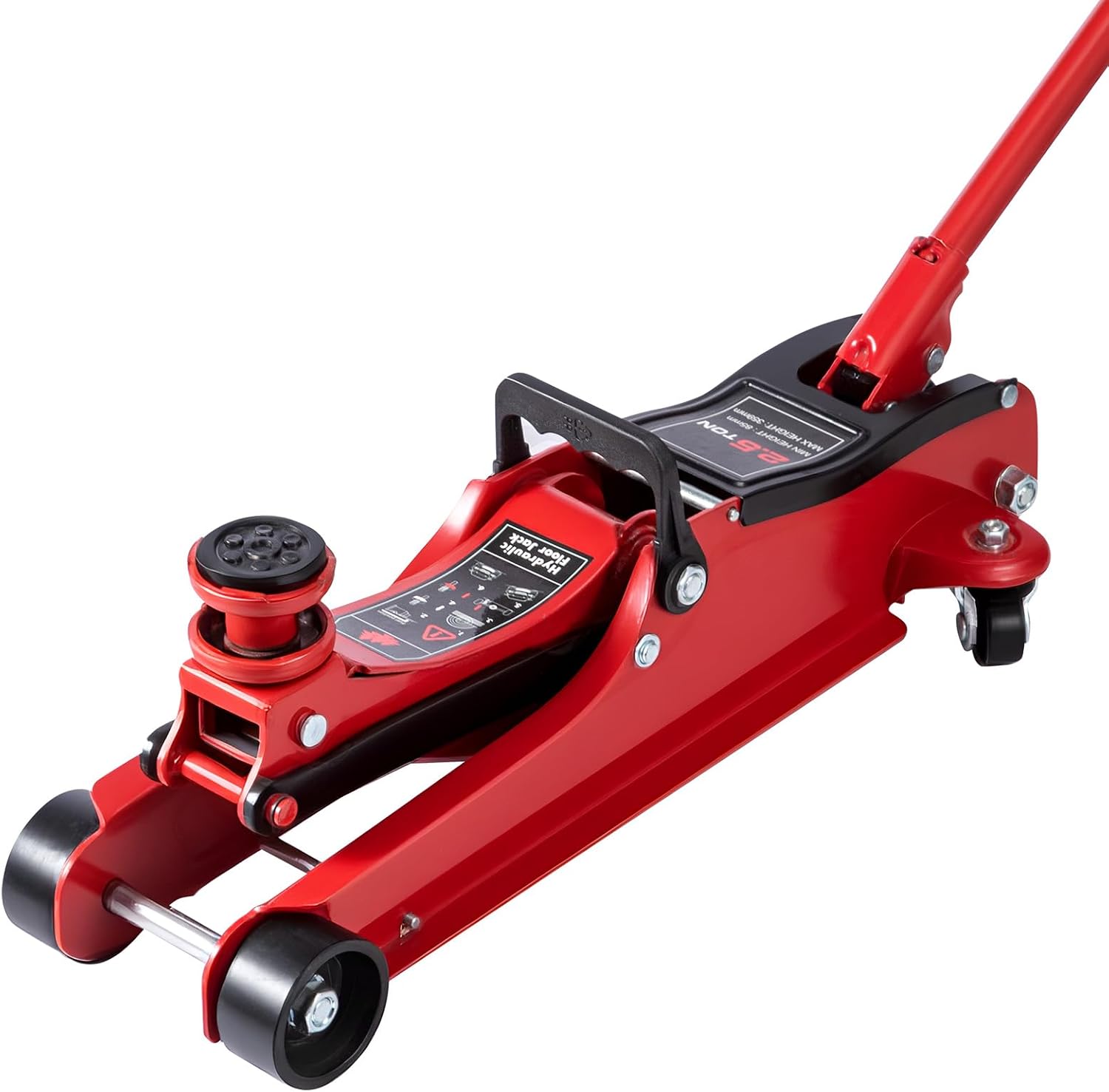 Holdfiturn Hydraulic Low Profile Floor Jack 2.5 Ton Heavy Duty Trolley Jack Hydraulic Car Jack Lift Garage for Car Van Truck Trailer Auto Repairing (Red)