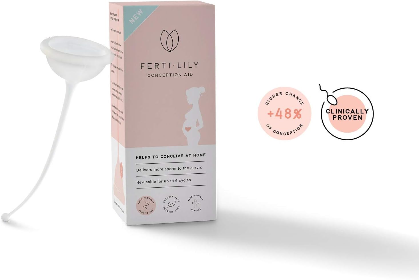 FERTILILY Conception Cup. Hormone Free Fertility Which Helps to Conceive at Home. Improves The Chances of Pregnancy by 48%. Medical Grade Silicone