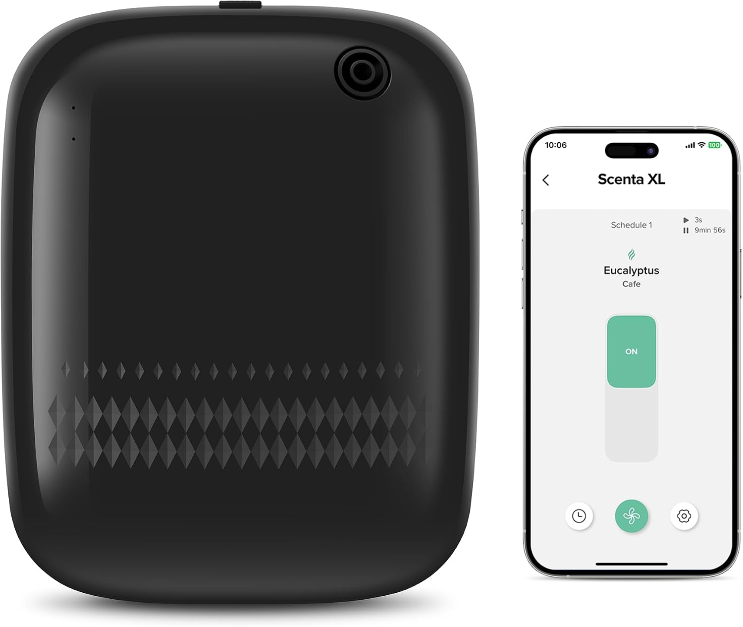 Smart Scent Air Machine with 400mL Capacity Up to 2000 sq.ft. Waterless Essential Oil Diffuser for Home and Commercial Use, Aromatherapy Scent Diffuser for Large Rooms, ANW-Black