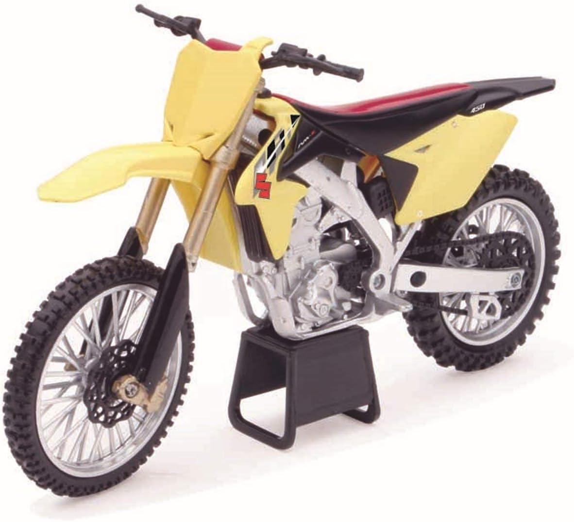 New-Ray 1/12 Suzuki RM-Z450 2014 Suzuki Motocross/Off-Road Bike, Yellow, (57643)