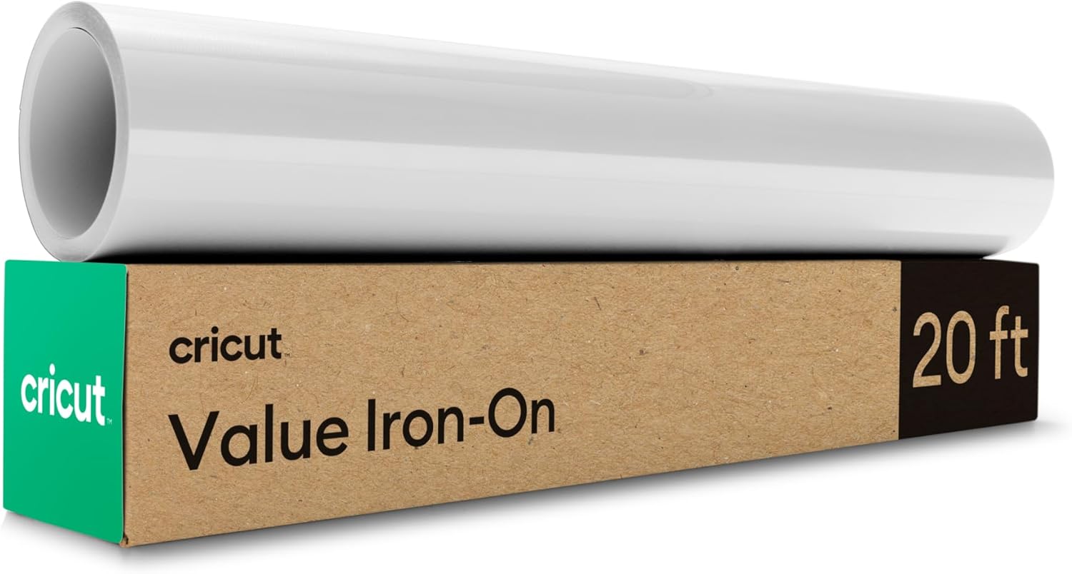 Cricut® Value Iron-On, White (12 in x 20 ft)- HTV Heat Transfer Vinyl