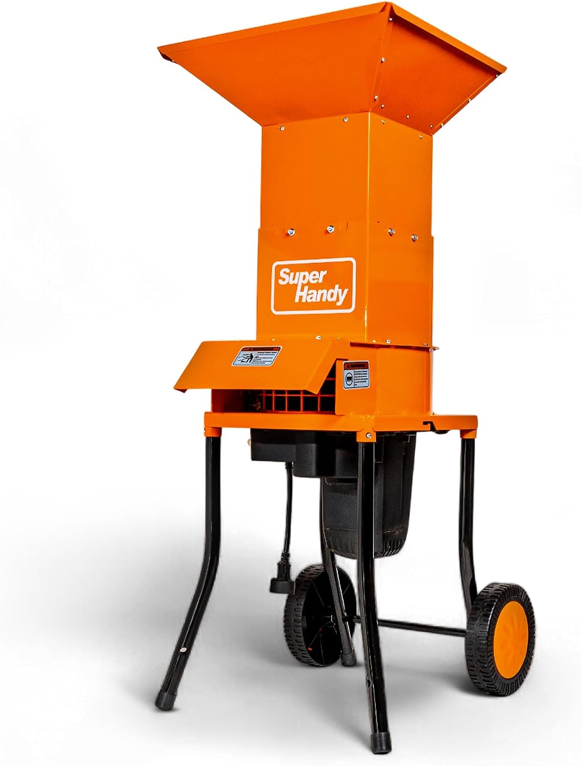 SuperHandy Electric Leaf Mulcher Shredder - Steel Construction, 15-AMP 120V AC Motor, 11" Cutting Blades - .5" Capacity for Leaves, Grass & Yard Clippings