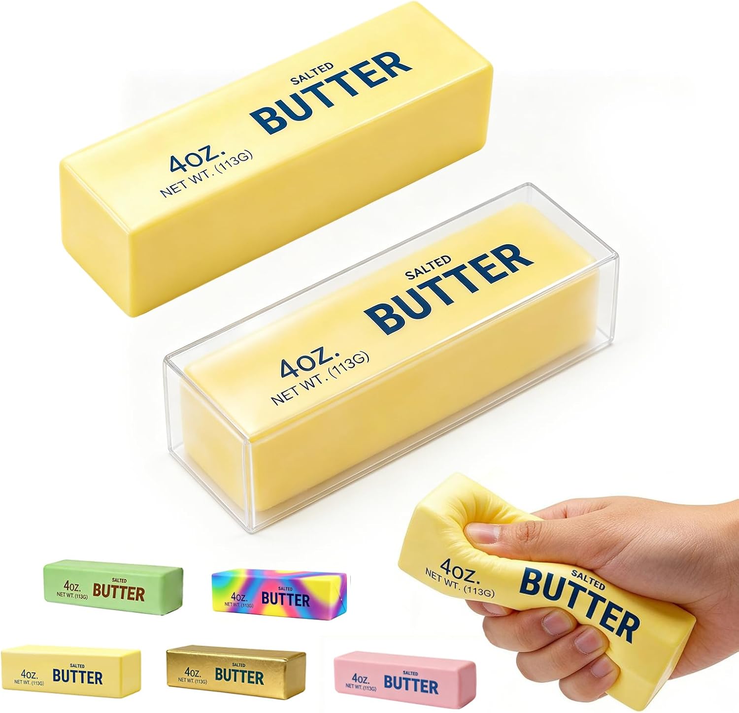 Butter Squishy, Soft Scented Fidget Squishy, Butter Squishy Toy (Yellow)