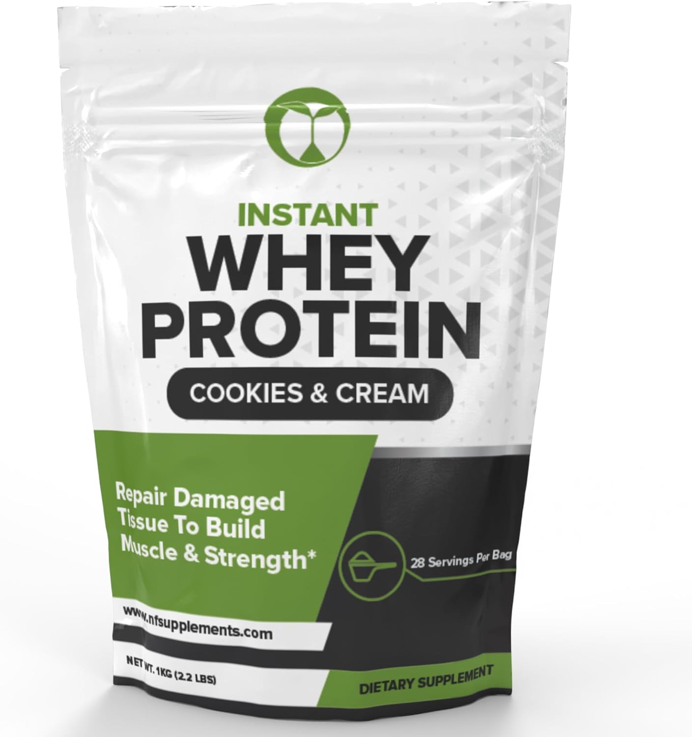 Whey Protein Powder | Cookies & Cream Flavour | Supports Muscle Growth, Strength, Recovery & Endurance | 28 Servings | Isolate, Concentrate & Hydrolysate Blend (2.2lbs, Cookies & Cream)