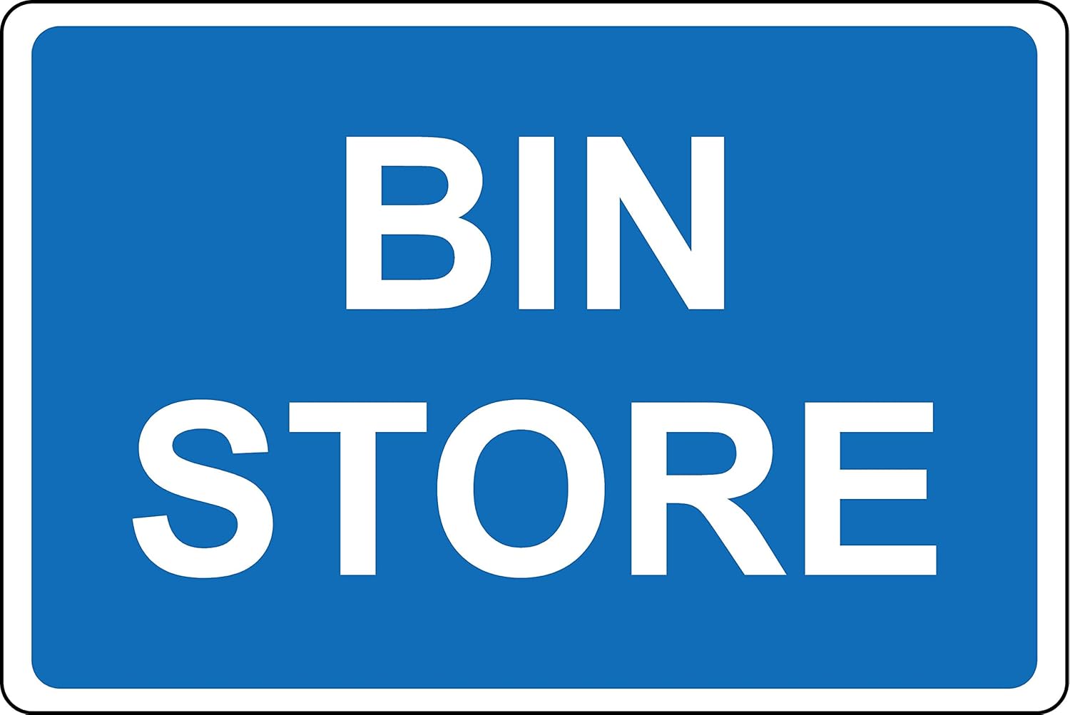 Bin store sign - 3mm Aluminium sign (300mm x 200mm)