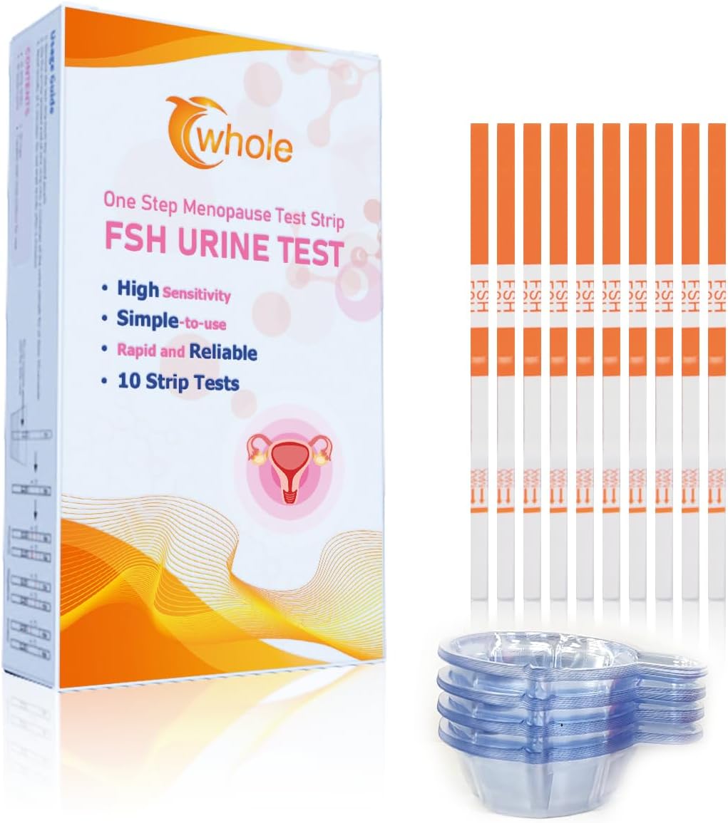 10 pcs Menopause Test Strips 5.0mm Width Rapid Urine Test FSH Test Perimenopause Test Hormone Balance for Women