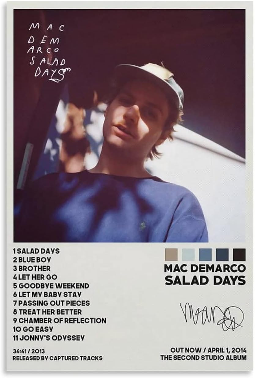 KBUYS Mac Demarco Salad Days Music Album Poster HD Canvas Prints Wall Art Room Aesthetics Decor 08x12inch(20x30cm)