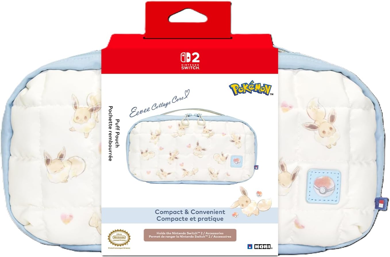 Hori Puff Pouch Carrying Pouch for Nintendo Switch 2 - Officially Licensed by Nintendo