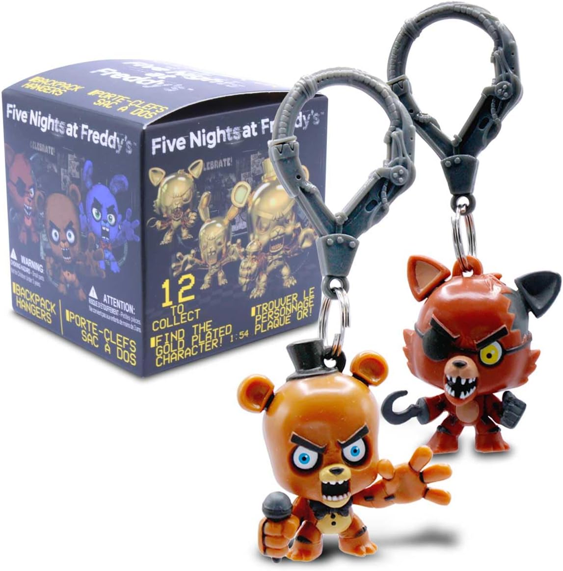 Just Toys LLC Five Nights at Freddy's Backpack Hangers (Five Nights at Freddy's Classic Backpack Hangers)