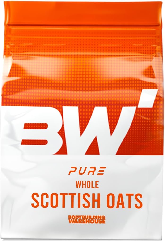 Bodybuilding Warehouse, Pure Whole Scottish Oats 4kg - Slow Burning Energy - High Fibre, Rich in Vitamins & Minerals
