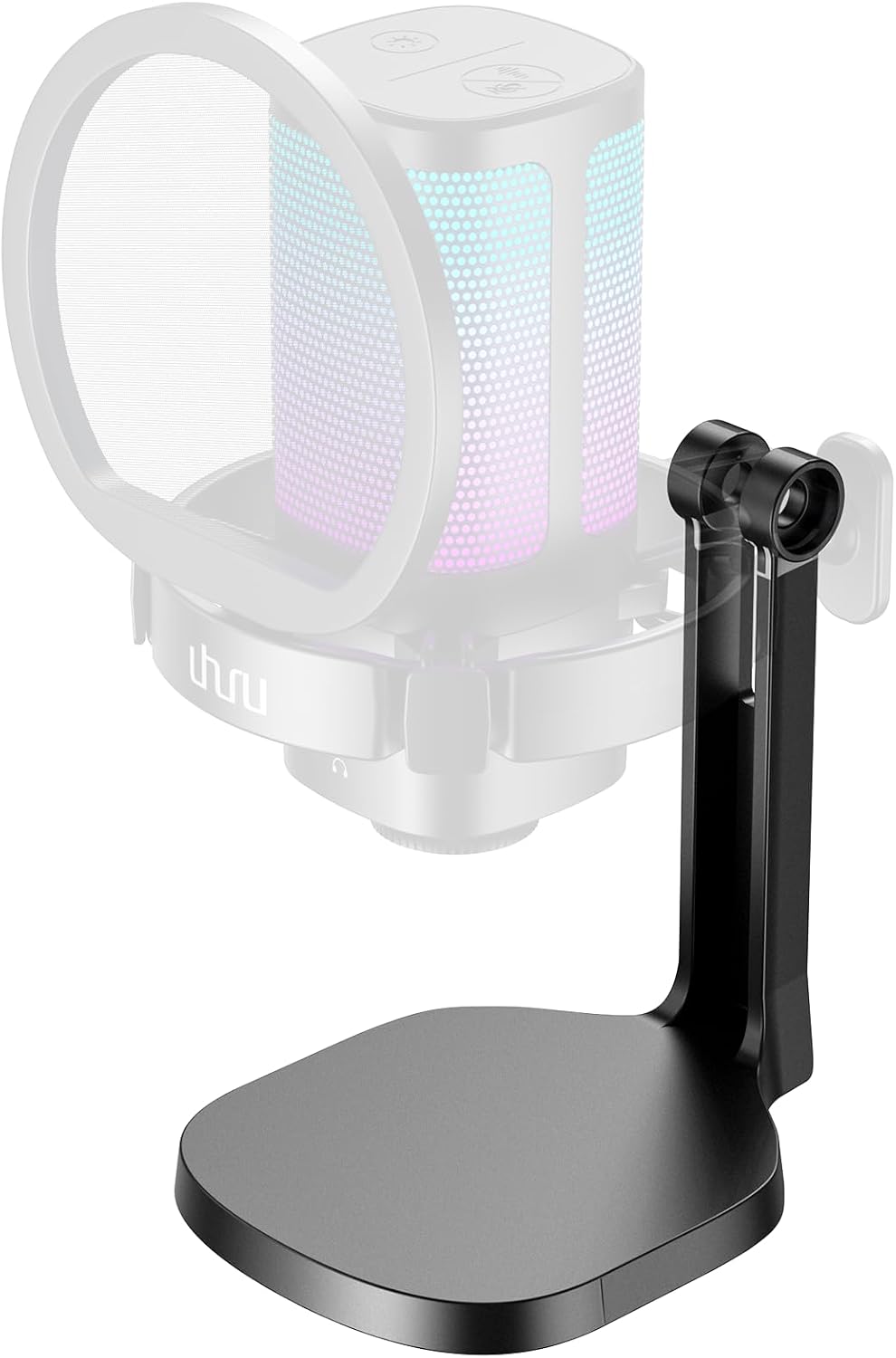 UHURU Desk Stand - Adjustable Mounting Arm for UM2S Microphones, Compatible with HyperX, Rode, Fifine, Shure and More Mics, for Recording/Podcasting/Streaming
