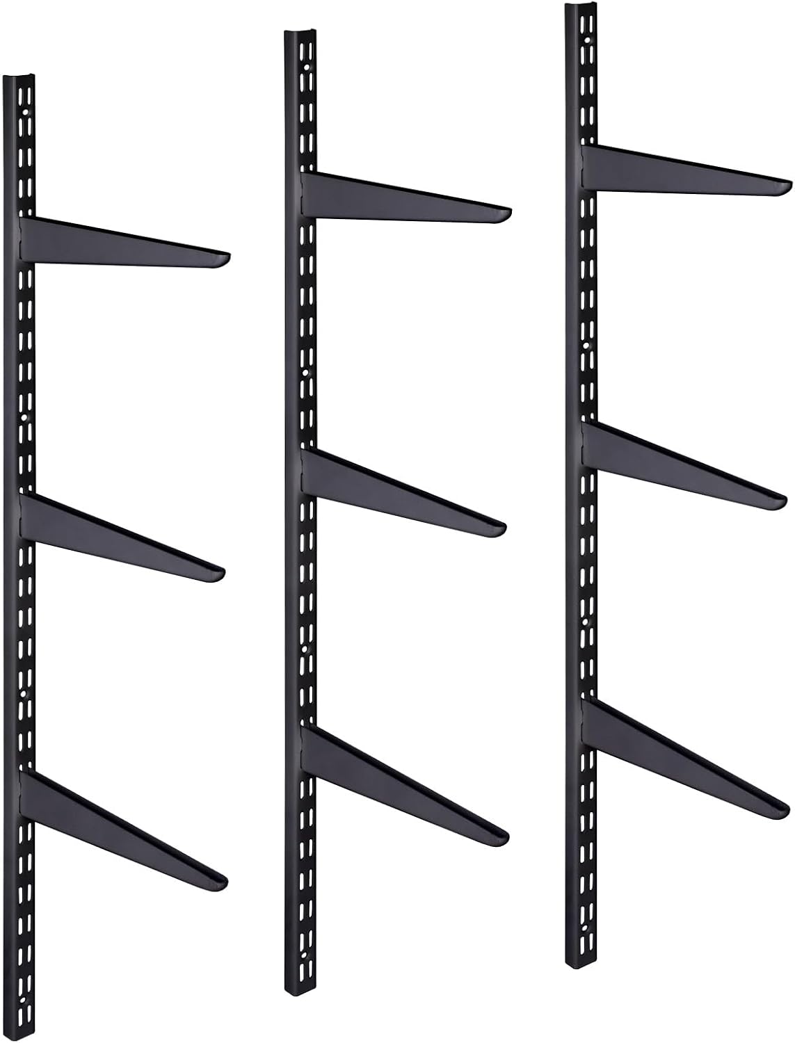 EAI Black Twin Slot Shelving Kit, 9x270mm Brackets, 3x1m Uprights