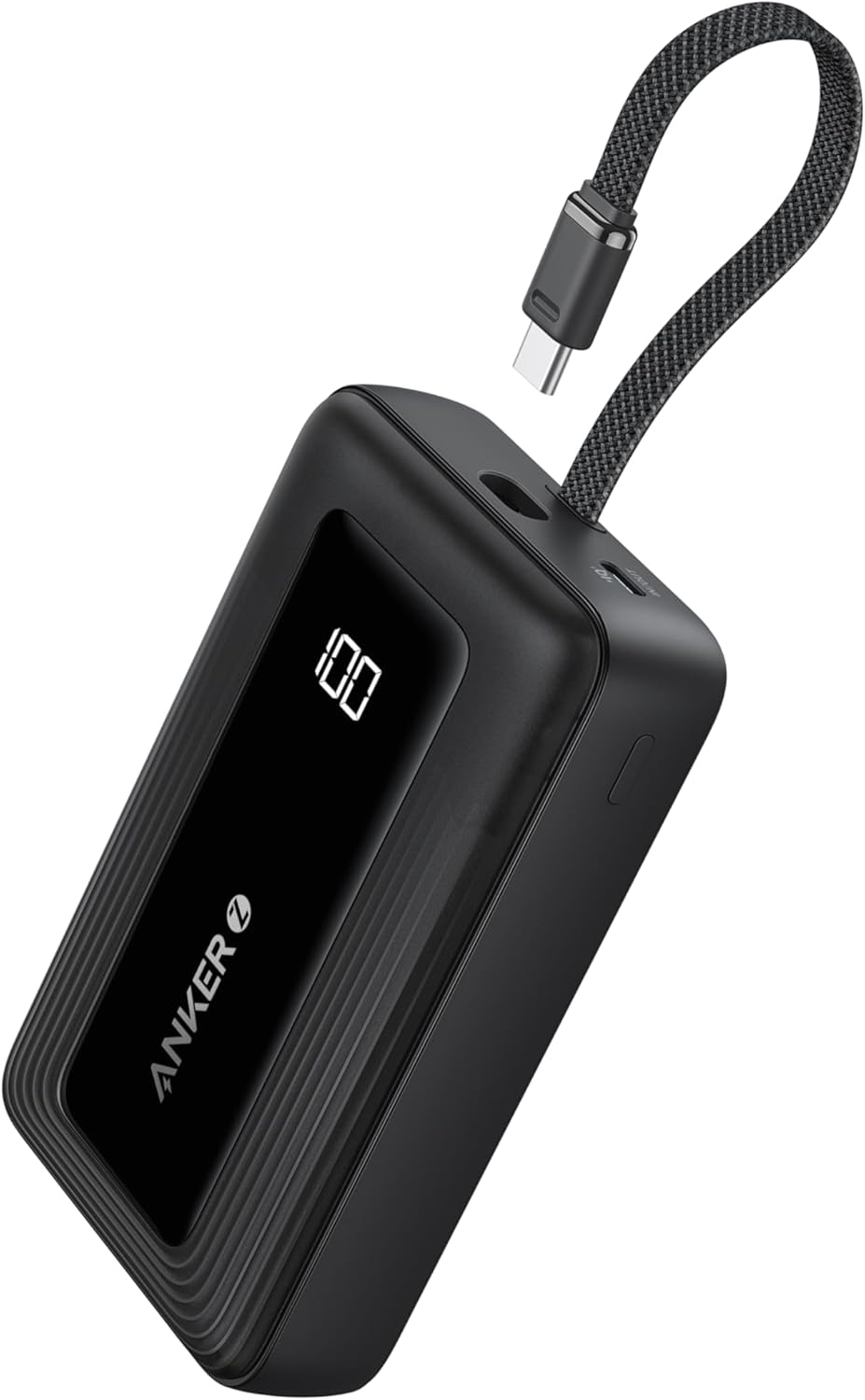 Anker Zolo Power Bank, 20,000mAh 30W High-Speed Portable Charger with Built-In USB-C Cable, Battery Pack For iPhone 16/16 Plus/16 Pro/16 Pro Max/15 Series, Galaxy, and More