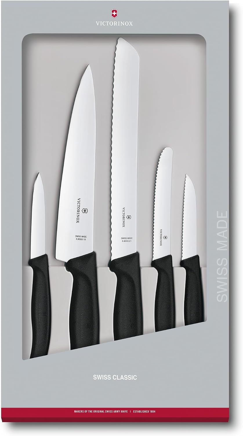 Victorinox Swiss Classic Kitchen Set, 5 Pieces - Utility & Bread Knives