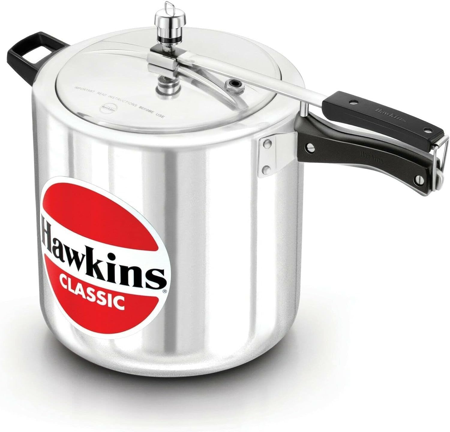 Hawkins Classic CL12 12 L Aluminum Pressure Cooker, Medium, Silver