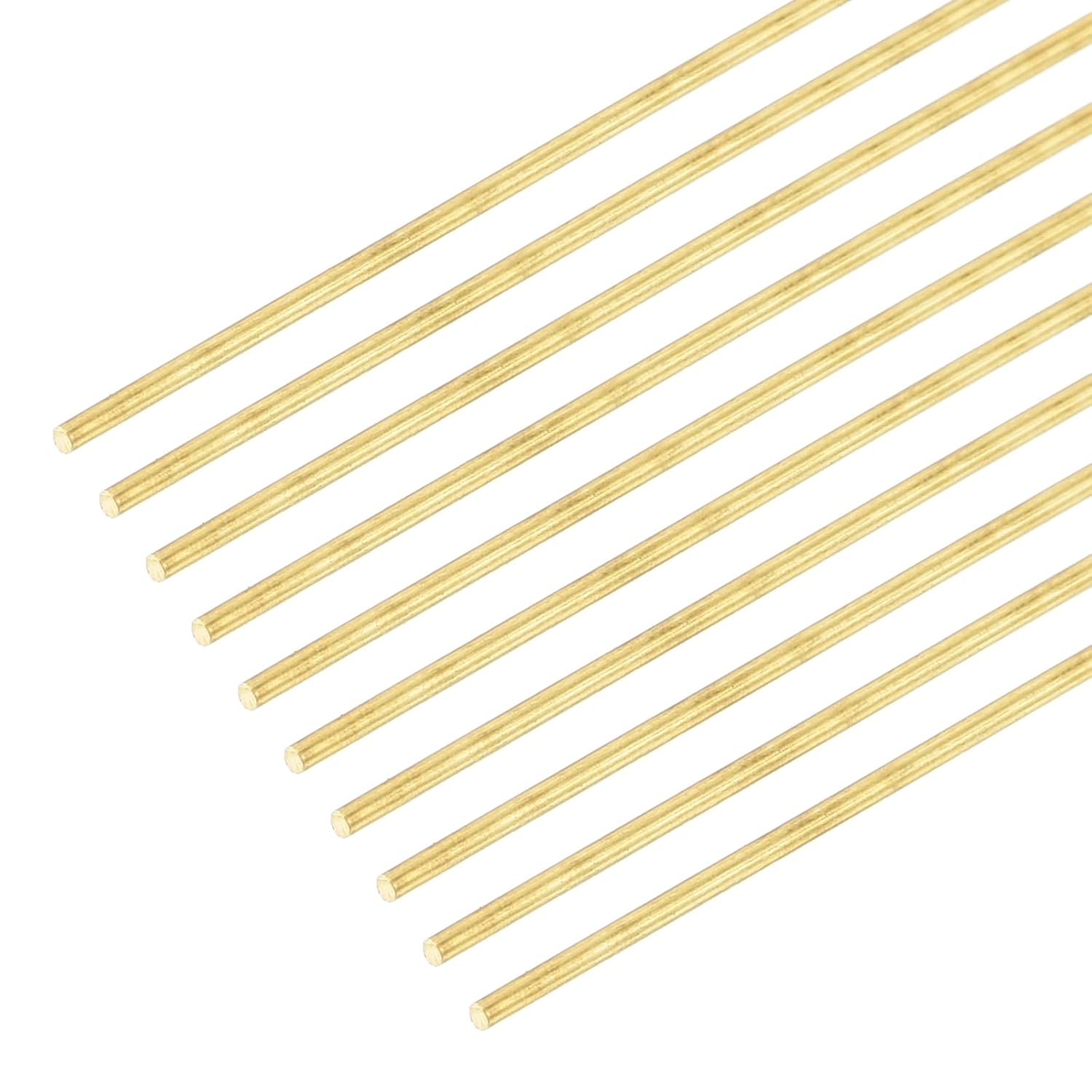 DMiotech 20 Pack Brass Rods, 2mm x 300mm Solid Round Brass Rod for DIY Craft, Welding, Lathe, Bar Stock, Drift Punches, Shaft, Model, Plane, Ship, Car