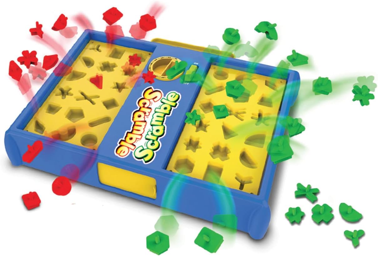Classic Scramble Shape Matching Board Game for Kids - Educational & Exciting 2-Player Family Challenge