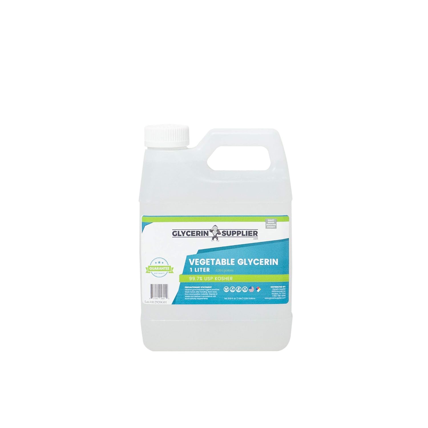 Vegetable Glycerin - 1 Liter (33.814 oz.) - Pure USP Food and Pharmaceutical Grade - Non GMO - Vegan - Sustainable Palm Derived - Humectant, Crafts, DIY, Extracts