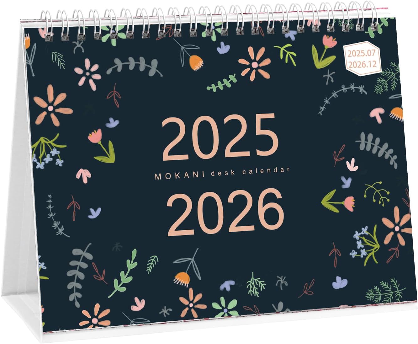 Desk Calendar 2025-2026, Monthly Desktop Calendar (Jul. 2025 - Dec 2026, 10" x 8.25"), Standing Flip Calendar with Thick Paper, Academic Year Planner with Stickers