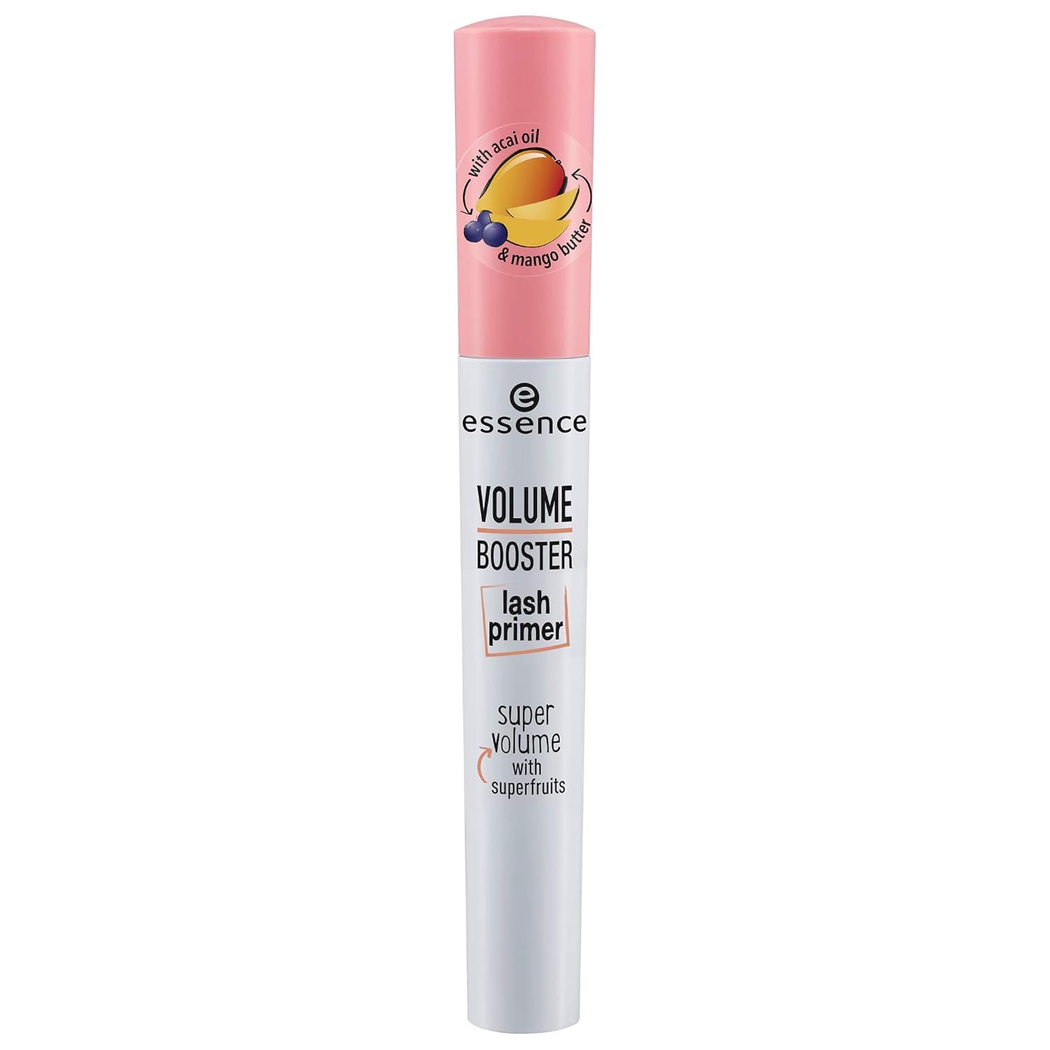 essence | Volume Booster Lash Primer Mascara | Infused with Mango Butter and Acai Oil for Nurtured Lashes | Conditioning Mascara Primer | White | Vegan | Paraben & Cruelty Free (Pack of 1)