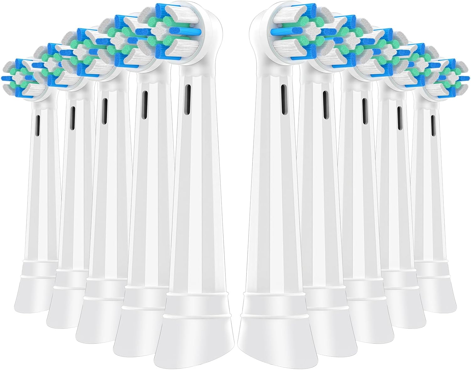 10 Pack IO Replacement Heads Compatible with Oral B iO 2/3/4/5/6/7/8/9/10 Series Electric Toothbrush, Brush Heads Compatible with Oral B iO for Gentle Dental Care (White)