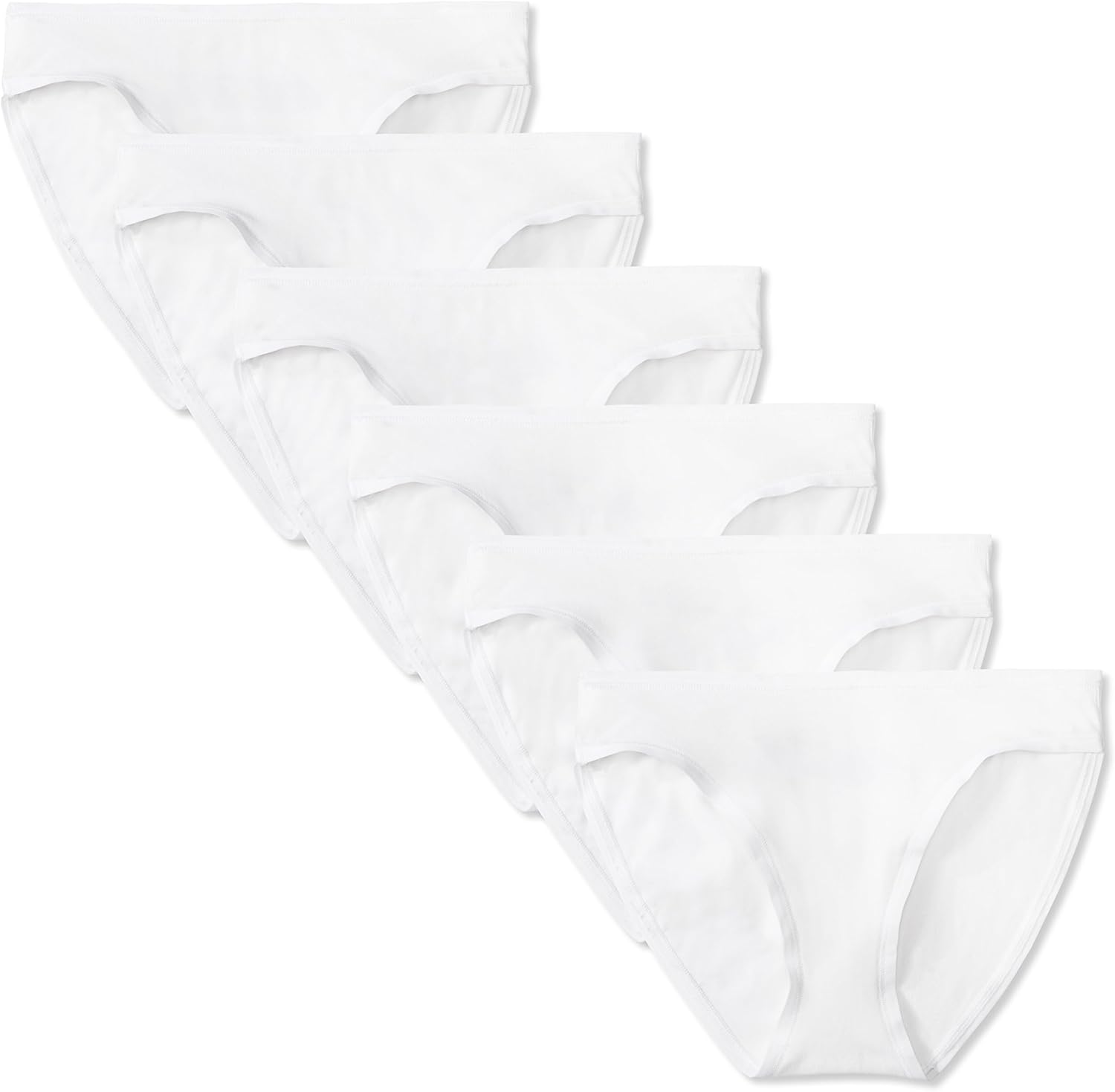 Amazon Essentials Women's Breathable Cotton Bikini Brief Underwear with Full Coverage, Multipacks