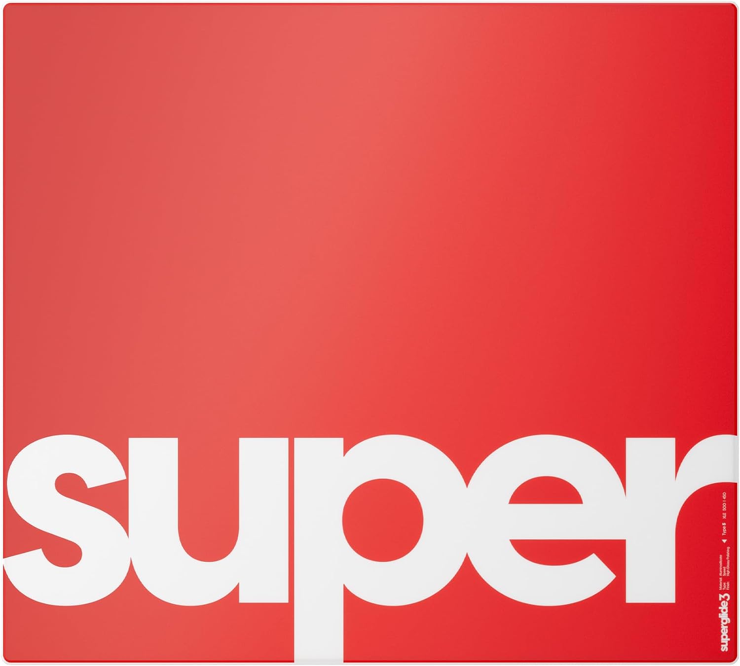 Pulsar Gaming Gears Superglide Glass Pad v3 Glass Mouse Pad, XLE, Red